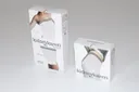 Caixas brancas de roupa interior com janela e fotografia impressa