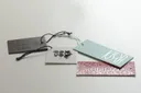 Conjunto de etiquetas com verniz UV localizado, padrões e cordões